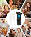 Haptique Breathalyzer With Lcd Digital Display Portable Tester For Alcohol Includes 12 Mouthpieces(Blue)