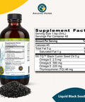 Amazing Herbs Premium Black Seed Oil - Cold Pressed Nigella Sativa Aids In Digestive Health, Immune Support, Brain Function, Joint Mobility, Gluten Free, Non Gmo - 8 Fl Oz