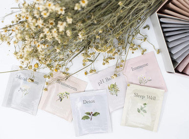 Acorus | Wellness Tea Set | Natural Assorted Tea Hamper Box Set | Herbal Tea | Large Tea Sampler Variety Pack | 60 Tea Bags | 6 Functional Teas
