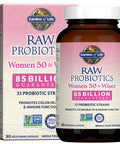Garden of Life Raw Probiotics For Women Over 50-50 & Wiser Women'S Probiotic With Acidophilus Live Cultures Probiotic - Created Vitamins Enzymes Prebiotics - 90 Vegetarian Capsules
