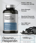 Diosmin and Hesperidin | 1200 mg | 180 Capsules | Non-GMO and Gluten Free Supplement | by Horbaach