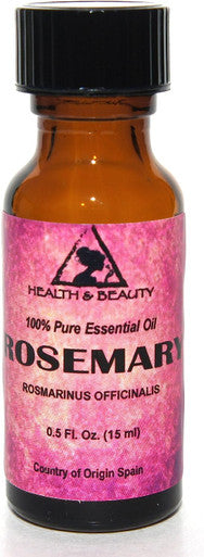 Rosemary Essential Oil Organic Aromatherapy Therapeutic Grade 100% Pure Natural 0.5 oz, 15 ml