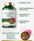 Carlyle Magnolia Bark 3200 Mg | 200 Powder Capsules | Herbal Extract Supplement | Non-Gmo, Gluten Free