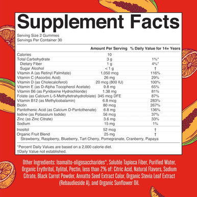 Maryruth Organics Mens Multivitamins Gummies | Vegan Mens Vitamins | Mens Daily Multivitamins for Immune Support | Non-GMO & Gluten Vitamins for Men | 0g Sugar Per Serving | 60 Count