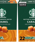 Starbucks K-Cup Coffee Pods, Caramel Naturally Flavored Coffee For Keurig Brewers, 100% Arabica, 1 Box (22 Pods)