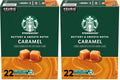 Starbucks K-Cup Coffee Pods, Caramel Naturally Flavored Coffee For Keurig Brewers, 100% Arabica, 1 Box (22 Pods)