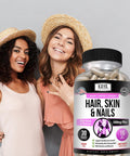 Kaya Naturals Hair Skin Nail Capsules BIOTIN Vitamin D Vitamin B12 A Folic Acid Support Hair Support Vitamin Supplement 180 Count