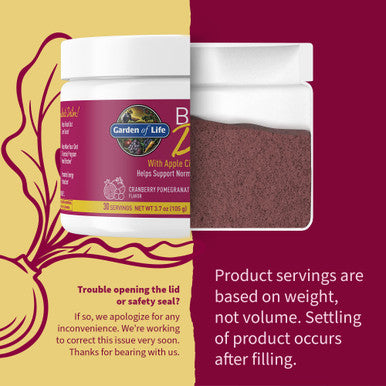 Garden of Life Organic Beet Root Powder With Antioxidants Vitamin C Probiotics & Apple Cider Vinegar For Digestive & Liver Health Beets Detox Vegan Non Gmo Cranberry Pomegranate 30 Servings