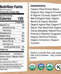 EarthChimp Organic Vegan Protein Powder - with Probiotics - Non GMO, Dairy Free, Non Whey, Plant Based Protein Powder for Women and Men, Gluten Free - 52 Servings 64 Oz (Vanilla) No Scoop