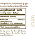 Solgar Megasorb Coq-10 400 Mg 30 Softgels - Supports Heart & Brain Function - Coenzyme Q10 Supplement - Enhanced Absorption - Gluten Free Dairy Free - 30 Servings