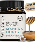 WildCape Manuka Honey Certified UMF 10+/MGO 263+ - 100% Pure, Raw, Unpasteurized, Non-GMO, Made in New Zealand - 8.8 oz (Pack of 1)
