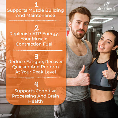 Aitnaturals 100% Micronized Creatine Monohydrate Powder Unflavoured - 400g/80 servings | Muscle Building Support Boosts Energy Replenishes ATP Levels Post Workout Supplement Non-GMO Gluten-