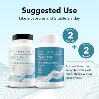 Theralogix OptiFlex Complete - 90-Day Supply - Glucosamine & Chondroitin Supplement - Support Healthy Joint Function - Joint Supplements for Women & Men - NSF - 180 Caps & 180 Tabs