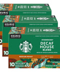 Starbucks K-Cup Coffee Pods, Medium Roast Hot or Iced Coffee, Decaf House Blend, 60 Keurig Pods