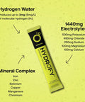 Hydrogen Water + Electrolytes Drink Mix - Variety Pack Hydration Packets With Molecular Hydrogen (H2), Sodium, Potassium, Magnesium Lemon Lime, Raspberry, Orange + Caffeine 12 Count
