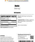 BulkSupplements Rutin Capsules - Dietary Supplement, Antioxidants Source - Soy Free - 1 Capsule (500mg) - 100-Day Supply (100 Capsules)
