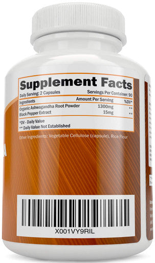 Purely Holistic Organic Turmeric Curcumin 700Mg & Bioperine + Organic Ashwagandha 1300Mg & Black Pepper - Vegan Bundle - 120 + 180 Capsules - Made In Usa
