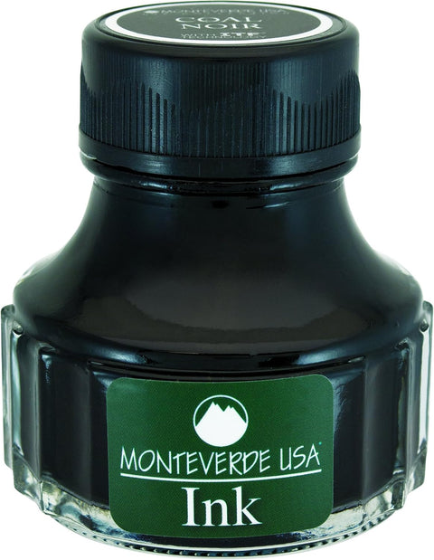 MONTEVERDE Bottle Ink, 90ml, Mulberry-Noir (G308UN) | Dark-toned Noir fountain pen ink with smooth flow, rich depth, and expressive writing character.