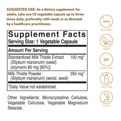 Solgar - Full Potency Milk Thistle 250 Vegetable Capsules