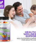 Multivitamin Gummies for Adults and Kids with Vitamin A C D3 E B6 B12 Biotin and Zinc with No High Fructose Corn Syrup Gluten or Artificial Sweeteners 60 Gummy Vitamins Full 30Day Supply