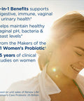 ReLife Womens Probiotic Ultimate Flora Probiotic Womens Care Shelf Stable Probiotic Supplement 50 Billion 30 Vegetable Capsules Packaging May Vary