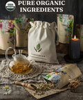 Gardenika Organic Loose Leaf Tea Sampler - Herbal Caffeine- Set - Ayurvedic Blend KSA her No Natural or Artificial Flavors (5 Pack)