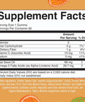 Maryruth Organics Vegan Omega 3 Gummies for Adults | 2 Month Supply | Sugar Supplement with Vitamin C | Flaxseed Oil Immune Support | Overall Wellness | No Fish Taste | 60 Count
