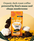 Four Sigmatic Think Mushroom Coffee | Organic Ground Coffee With Lion'S Mane Mushroom And Chaga Mushroom | Nootropic Mushroom Coffee For Better Focus And Immune Support | 12Oz Bag