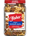 Fisher Snack Honey Roasted Mixed Nuts with Peanuts, 24 Ounces | Peanuts, Cashews, Almonds, Filberts, Pecans