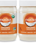 Nutiva Organic Steam-Refined Coconut Oil, 54 Fl Oz, USDA Organic, Non-GMO, Vegan, Keto, Paleo, Neutral Flavor and Aroma for Cooking & Natural Moisturizer for Skin and Hair