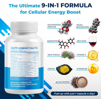 Liposomal Nad+ Trans-Resveratrol 6000Mg With Red Wine Milk Thistle Quercetin Fisetin - Healthy Aging Support - Made And Tested In The Usa