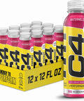 C4 Energy Non-Carbonated Zero Sugar Energy Drink, Pre Workout Drink + Beta Alanine, Fruit Punch, 12 Fl Oz (Pack of 12)