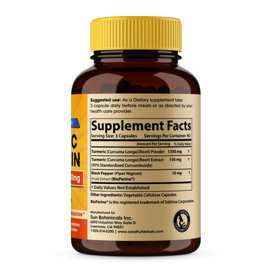 Turmeric Curcumin with Black Pepper Extract 1500mg Highest Potency High Absorption Joint & Healthy Inflammatory Support with 95% Curcuminoids 120 Veggi Capsules (120 Count)