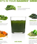 Isagenix Organic Greens Organic Superfood Drink Mix of Phytonutrient Drink Mix with Organic Spinach Kale Spirulina Chlorella Broccoli and More to Support Diet - 270 Grams (30 Servings)