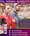 Ultra Quercetin High Purity 98% with Bromelain Capsules - Equivalent to 4085 mg Powder - Maximum Strength with Ashwagan - Supports Overall Health Strength Energy (100 Counts)