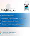 Source s N-Acetyl Cysteine Antioxidant Support 1000 mg Dietary Supplement That Supports Respiratory Health* - 120 Tablets