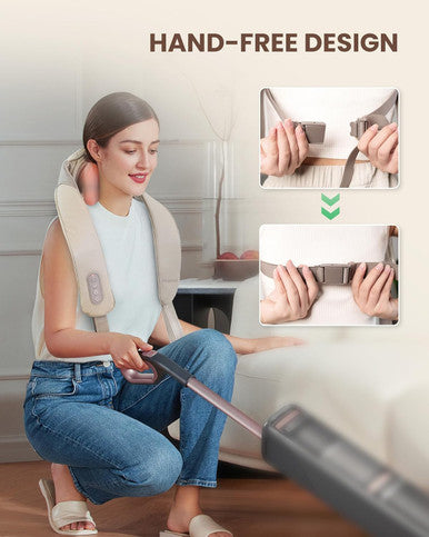 Cordless Neck Massager With Heat, 4D Deep Kneading Neck Shoulder Massager For Pain, Shiatsu Back Massager Pillow For Neck And Shoulder, Gifts For Men, Women