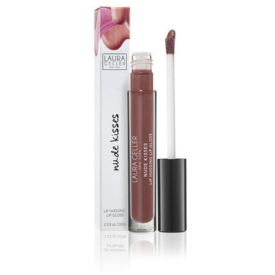 LAURA GELLER NEW YORK Nude Kisses Lip Hugging Lip Gloss - Non-Sticky Finish, Ultra Creamy, High Shine Lip Moisturizer with Vitamin E and Shea Butter, Island Hopper