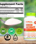 NutriBiotic Sodium Ascorbate Buffered Vitamin C Powder Vegan Non Acidic and Easier on Digestion Than Ascorbic Acid Essential Immune Support and Antioxidant Supplement Gluten and GMO 8 Oz
