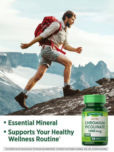 Nature's Truth Chromium Picolinate 1000 mcg Dietary Supplement, 90 Count