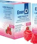 Ener-D Raspberry Multivitamin Drink Powder - Sugar Vitamin D3 - Immune & Energy Support - For Men & Women - Zinc, Vitamin B & C, Electrolytes - Vegan, Non-Gmo Real Fruit Juice - 24 Servings