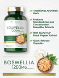 Carlyle Boswellia Extract Capsules 1200mg | 250 Count | Boswellia Serrata Complex with Black Pepper Extract | Non-GMO Gluten