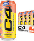 C4 Performance Energy Drink, Cherry Popsicle, Zero Sugar Carbonated Preworkout Energy, 200mg Caffeine with Beta Alanine, 16 Fl Oz (12 Pack)