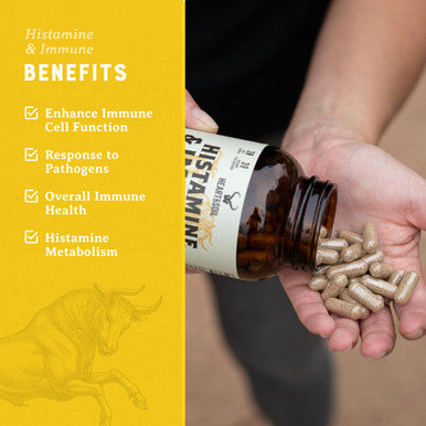 HEART & SOIL Histamine and Immune Support ÃƒÂ¢Ã¢â€šÂ¬Ã¢â‚¬Å“ 3000mg DAO Enzyme Supplements with Bovine Thymus Selenium & Vitamin A ÃƒÂ¢Ã¢â€šÂ¬Ã¢â‚¬Å“ Non-GMO Allergen-Free ÃƒÂ¢Ã¢â€šÂ¬Ã¢â‚¬Å“ 180 Capsules