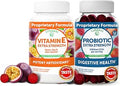 Lunakai Vitamin E And Probiotic Gummies Bundle 3000 Mcg Gummies For Adults Energy Support With 5 Billion Cfus Per Serving For Digestive Health NonGmo All Natural