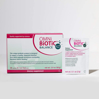 OMNiBiOTiC Balance Probiotic Immune Support Bifidobacterium Lactobacillus Hypoallergenic Immune Booster Supplement for Men and Women NonGMO 28 Daily Packets