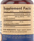 DEVA Vegan Vitamins Vitamin E 400IU with Mixed Tocopherols, Soy-, Non-GMO, 90 Capsules, 1-Pack