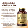 Solgar Glucosamine Msm Complex 120 Tablets - Promotes Healthy Joints - Supports Range Of Motion & Flexibility - Supports Collagen - Shellfish-Free - Gluten Free Dairy Free Kosher - 40 Servings