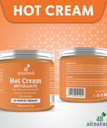 Aitnaturals Hot Cream 250g | Anti-Cellulite Skin Toning Body Slimming Firming Gel | 87% Organic Formula | Deep Muscle Relaxation & 20-Minutes Fat Burning Therapy | Enhances Firmness & Contours