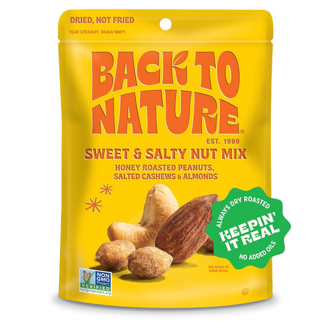 Back to Nature Premium Nut Mix Cashew Almond & Pistachio Blend Dry Roasted with Sea Salt NonGMO High Protein Snacks 9 Ounce